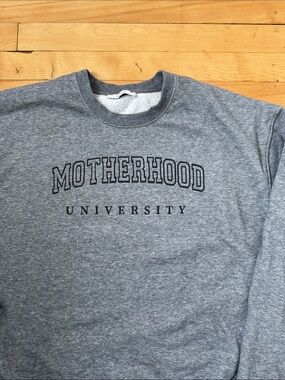 Ricki's Gray 'Motherhood University' Crewneck Sweatshirt